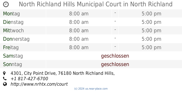 🕗 North Richland Hills Municipal Court North Richland Hills